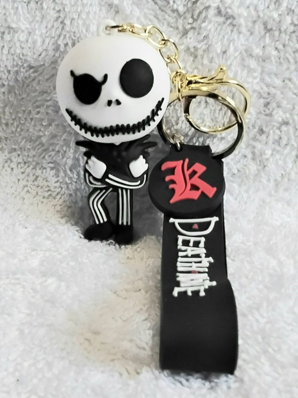 2/$20 3D Silicone Jack Skellington Keychain made of Very Durable Rubber!!